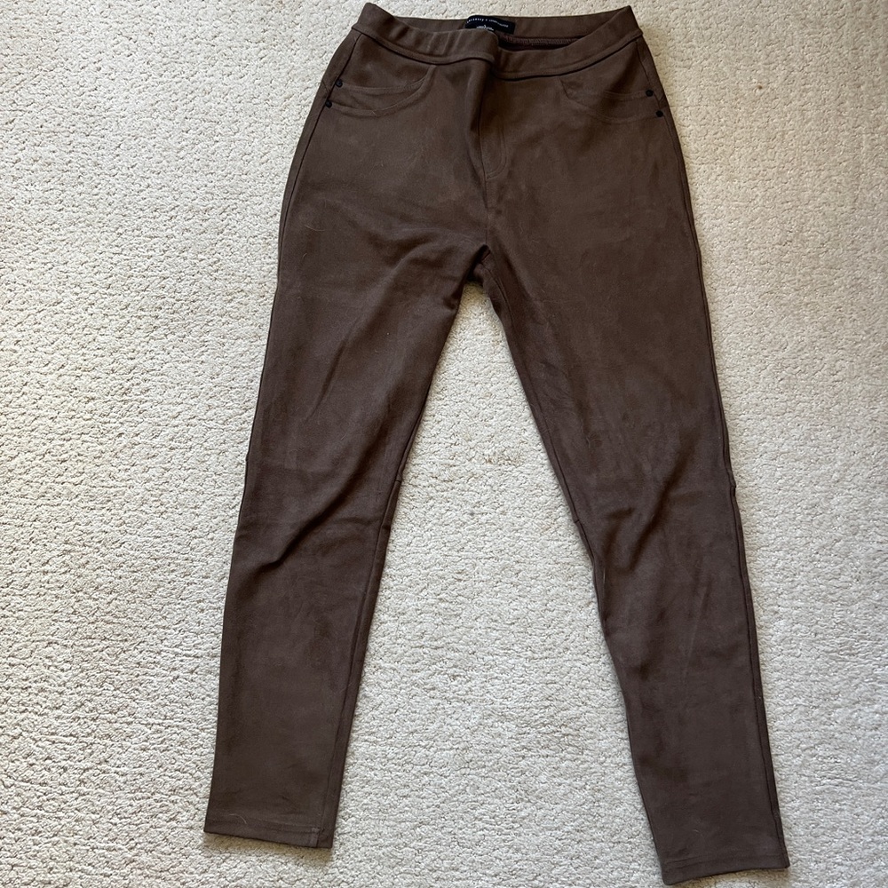 Brown “suede” Sanctuary x Anthropologie leggings